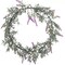 16-Inch Pre-Lit Pink and Lavender Spring Wreath Battery Operated with White LED Lights